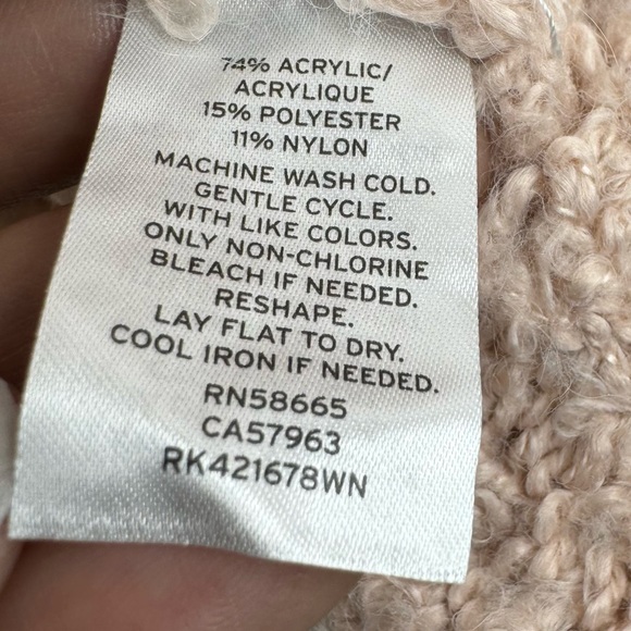 Susina Chunky Knit Boucle V Neck Sweater Rose Pink Size 3X - Picture 5 of 6